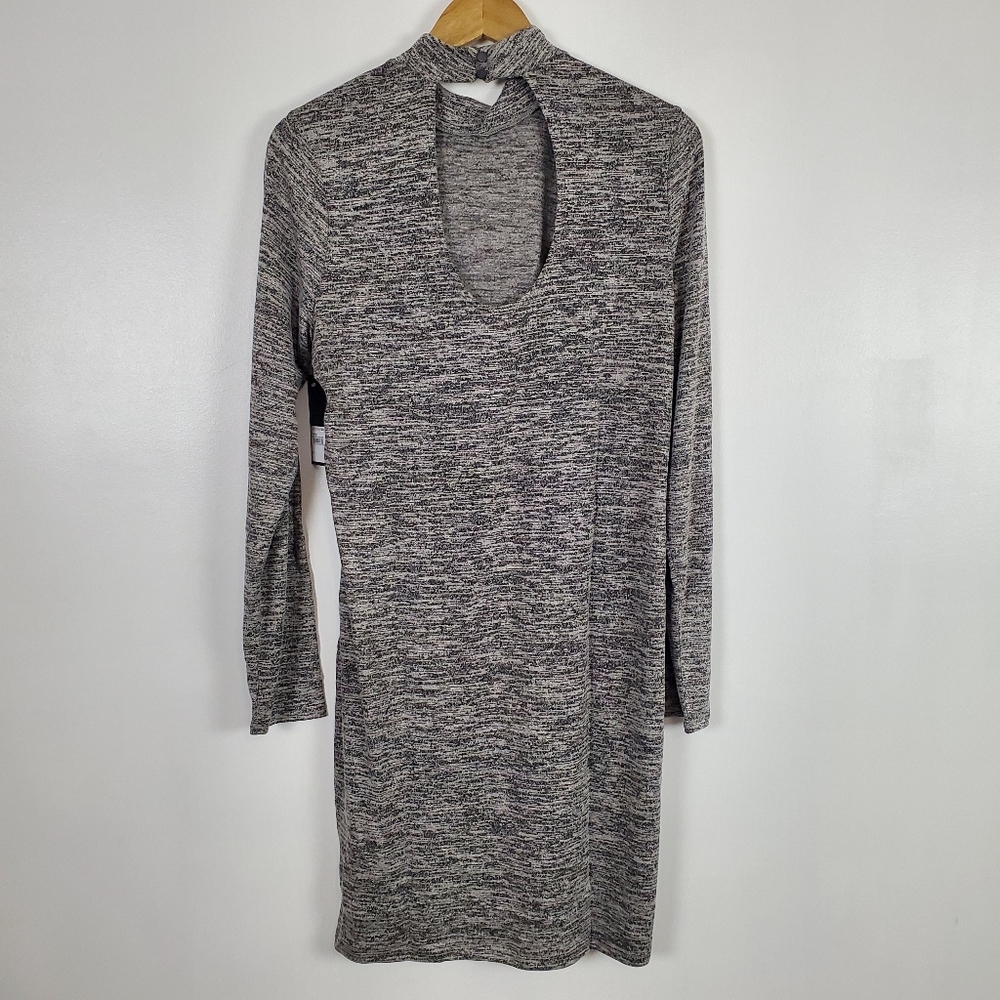 Free Press NWT long sleeved mock neck grey dress XL - Picture 2 of 6